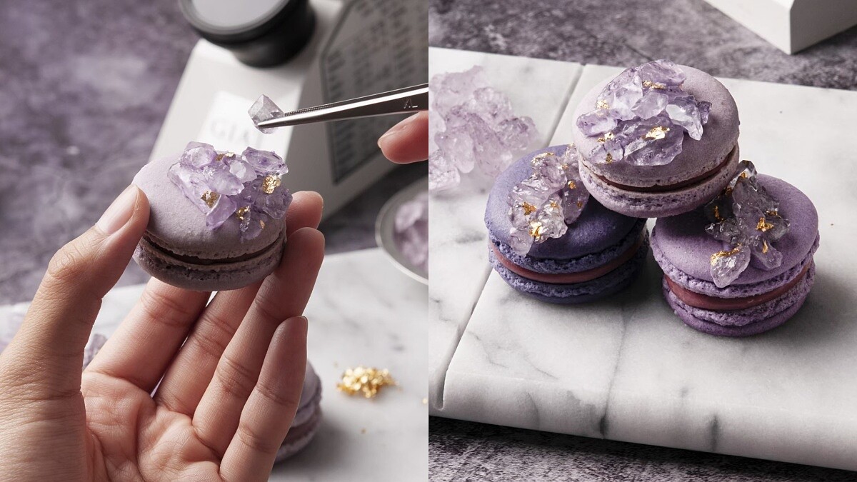 最美的馬卡龍！FunsiamoX白蘭氏推「水晶馬卡龍」，宛如珠寶般細緻華麗