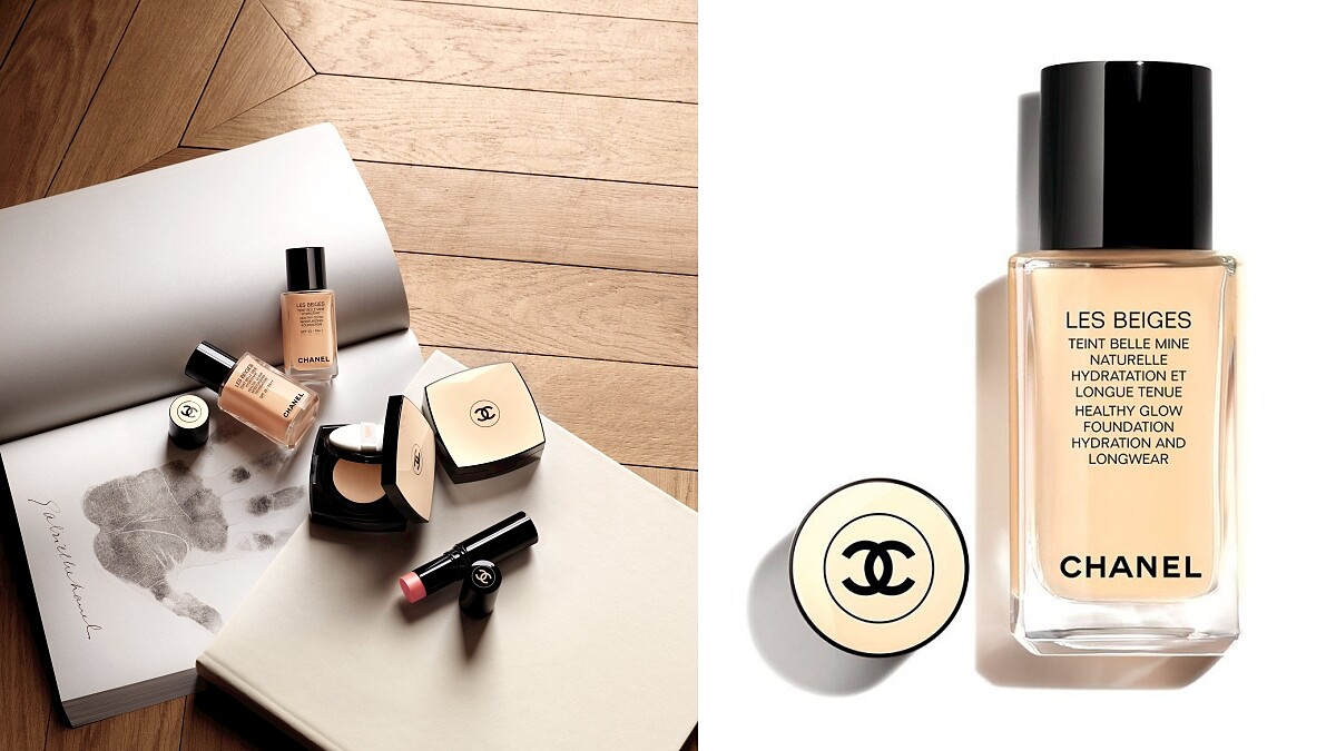 香奈兒恆潤裸光水慕絲粉底以方形玻璃瓶盛裝，簡約優雅。瓶蓋頂端還是優雅米色，完美呼應香奈兒時尚裸光系列。