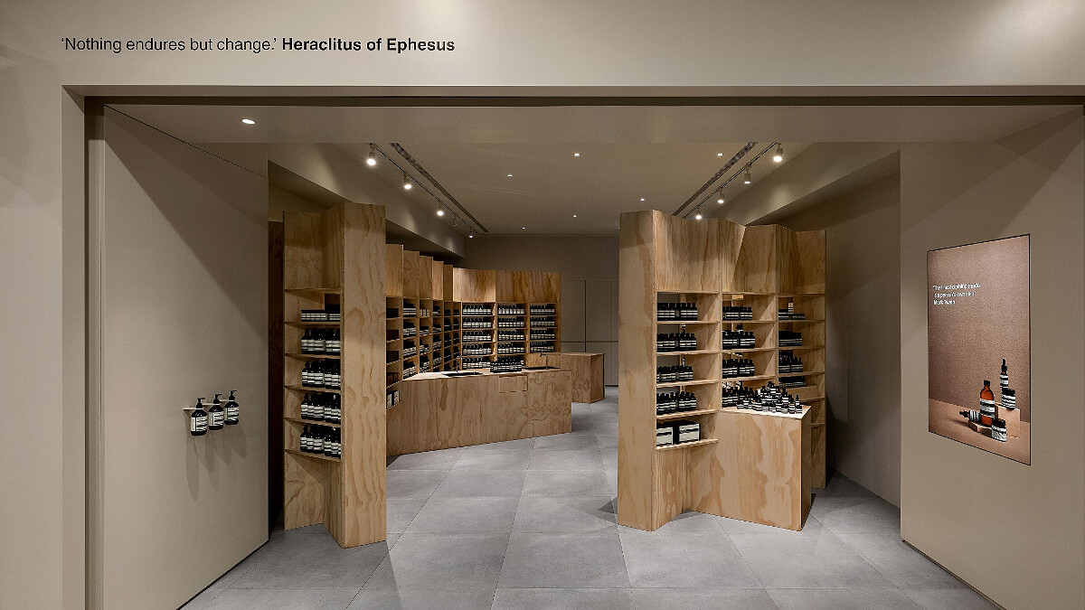 快到Aesop台北101店逛一波，全店使用台灣在地綠建材，徹底實行永續零浪費的環保概念店！