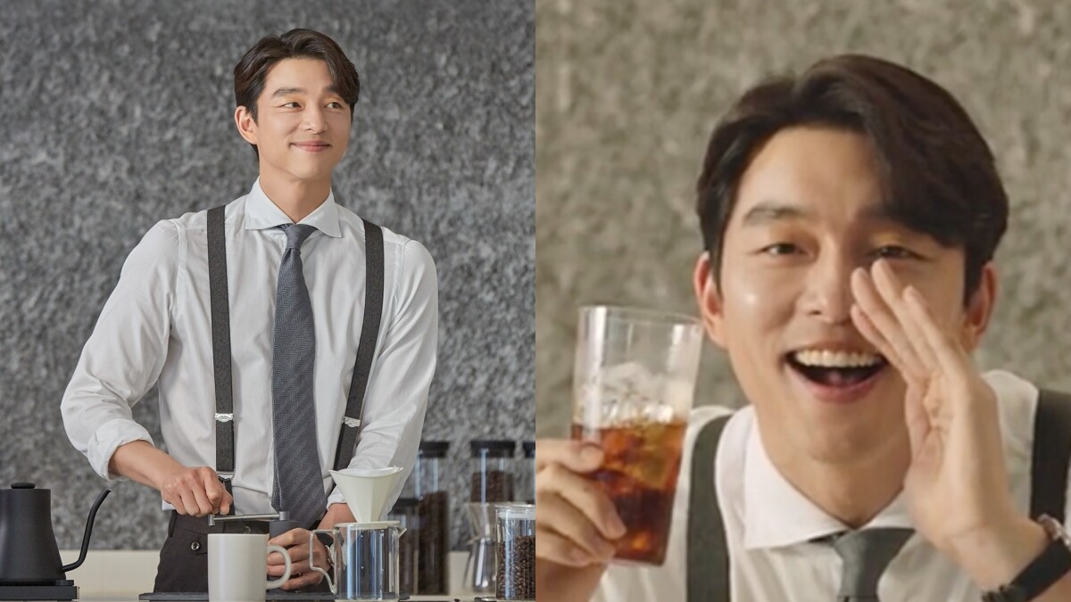 孔劉變身迷你咖啡師！穿白襯衫大喊：「你的咖啡做好了～」淘氣自帶迴音效果，重播100遍也不會膩