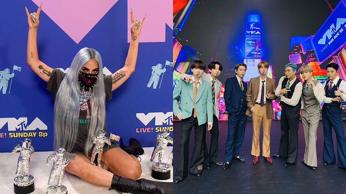 2020 MTV音樂錄影帶大獎名單!女神卡卡橫掃5項大獎,BTS防彈少年團西裝造型演出〈Dynamite〉太帥了