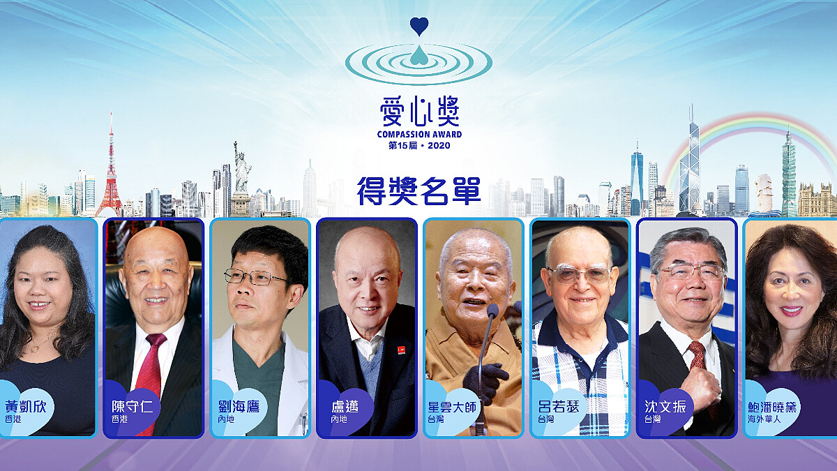 第15屆2020港澳台灣慈善基金會，恭賀8位得獎人榮獲「愛心獎」！