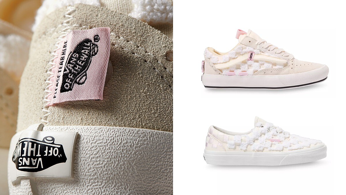 標誌棋盤格變成粉色刺繡、毛絨絨材質！Vans為Old Skool、Era換上夢幻新外衣
