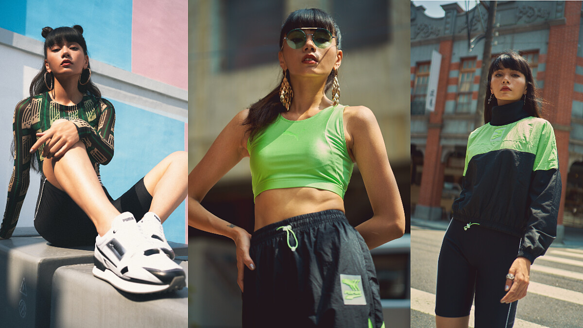 讓郭源元時尚炸街的PUMA Mile Rider系列，結合復古時尚與秋冬大勢搶眼綠色系，氣場全開的魅力態度太讓人大愛了，從頭到腳整個都想全收！