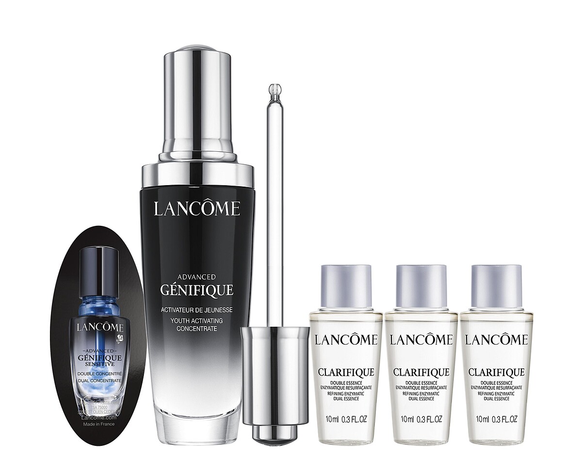 內含：超未來肌因賦活露 50ml (正產品)、超進化肌因活性安瓶4ml、超極光活粹晶露10ml*3；數量有限，售完為止