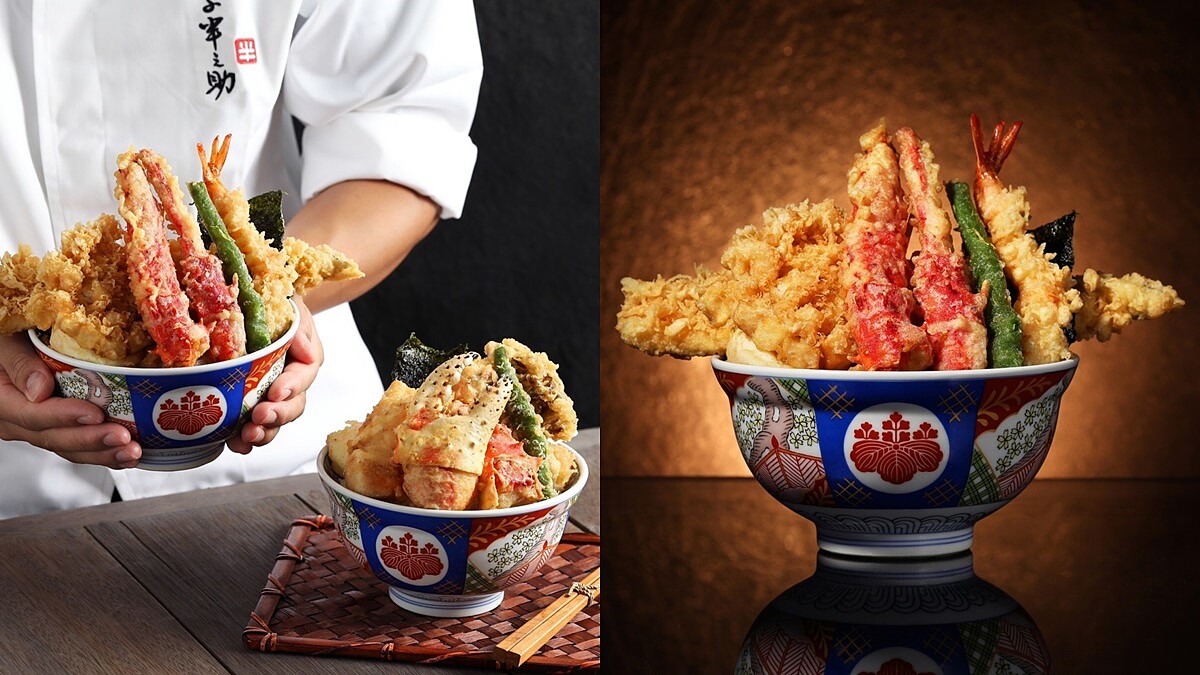 大啖帝王蟹！金子半之助最狂「極上天丼」免千元，一次吃到帝王蟹與30公分穴子魚