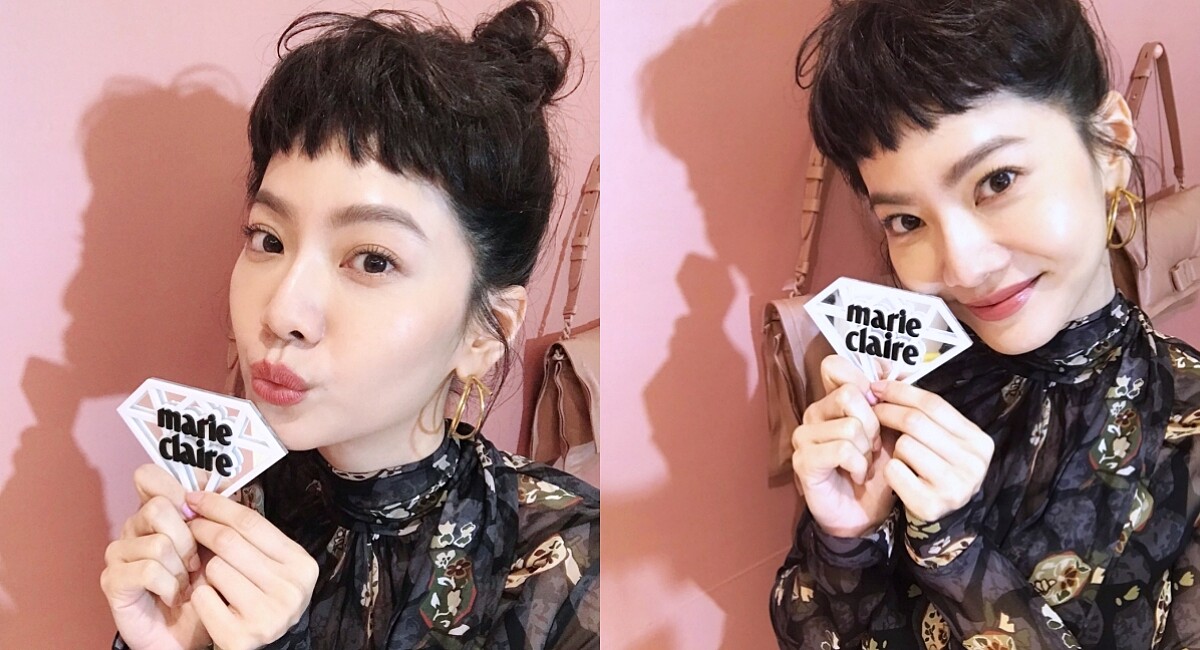 曾之喬以可愛女人味駕馭Salvatore Ferragamo秋冬系列透膚洋裝,成為場上最大鎂光燈焦點!