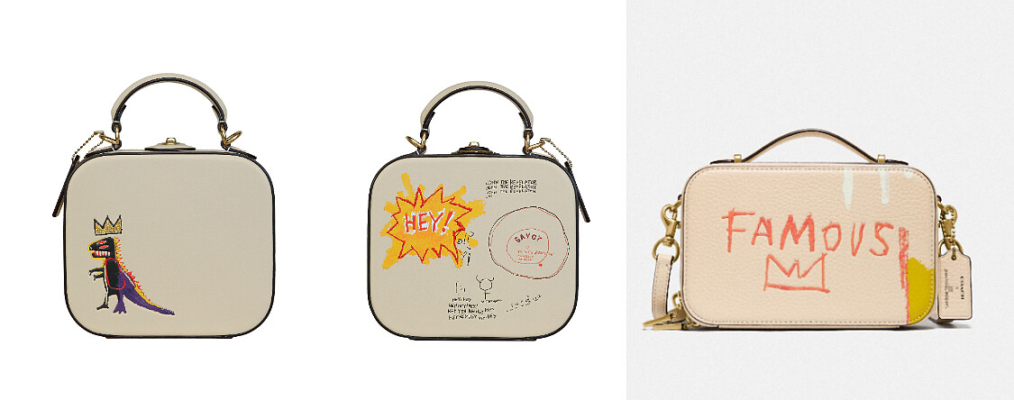 Coach x Jean-Michel Basquiat聯名系列Square 手袋，NT27,800、Alie Belt 手袋，NT 16,800。