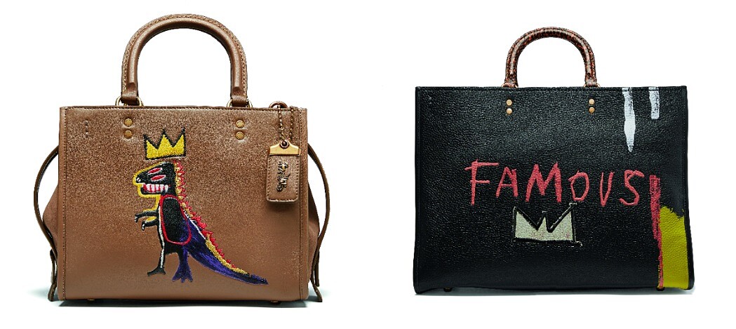 (左)Coach x Jean-Michel Basquiat聯名系列Rogue 25 手袋，NT37,800、(右)Rouge 25 手袋，NT35,800。