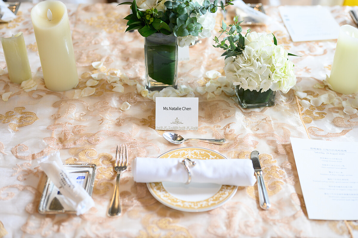香格里拉台北遠東國際大飯店依照婚宴擺設為新人們精心準備
