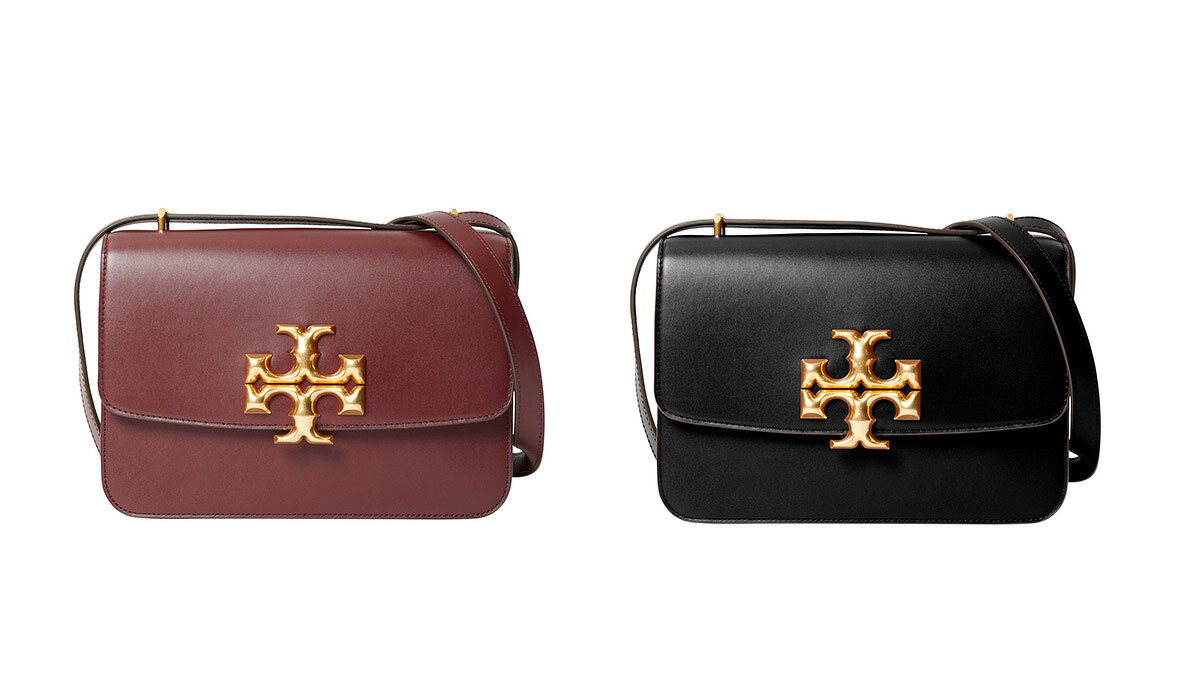 Tory Burch Eleanor系列酒紅色肩背包、黑色肩背包，各NT29,900。