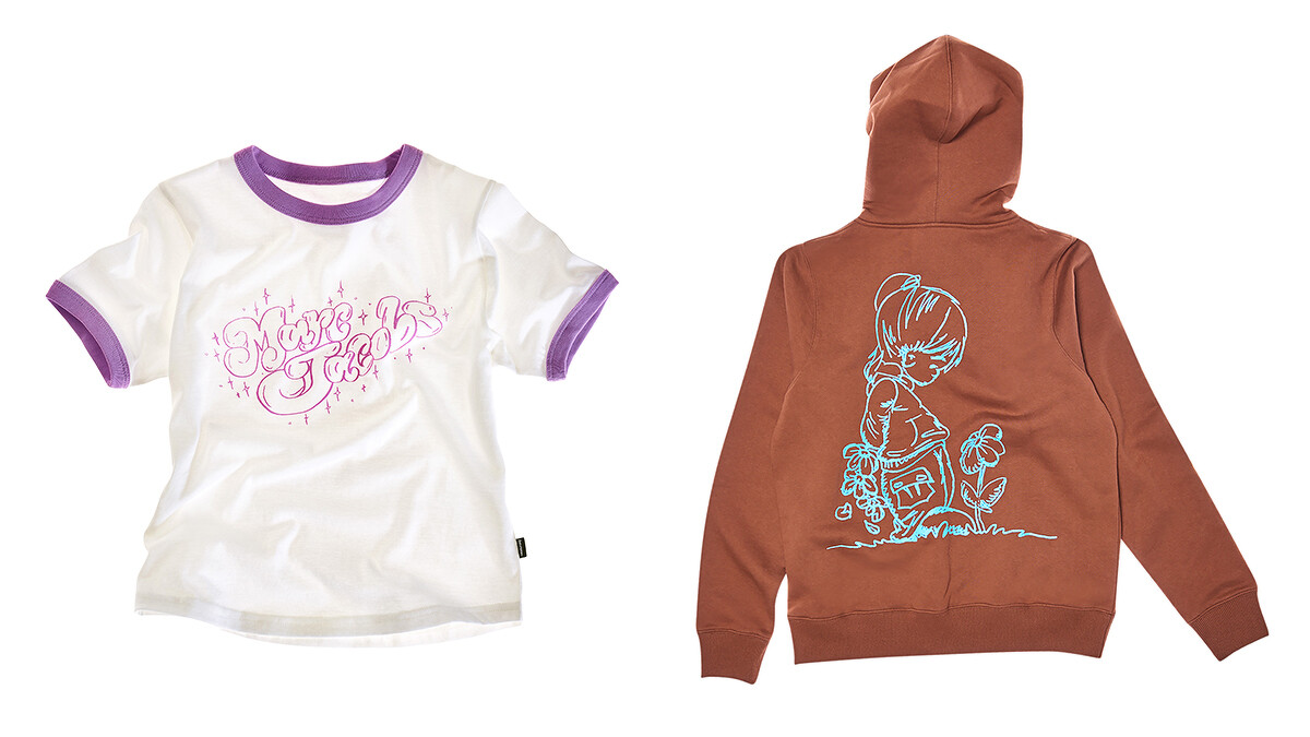 「泡芙Logo」印花短Tee，NT3,290、「Sweet Boy」印花帽Tee，NT7,990。