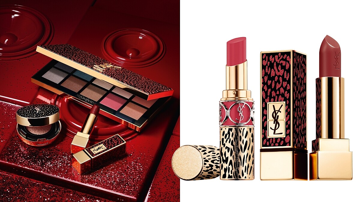 YSL 2020聖誕彩妝主打超性感豹紋，水唇膏#142、金管唇膏#83都是暴動美色