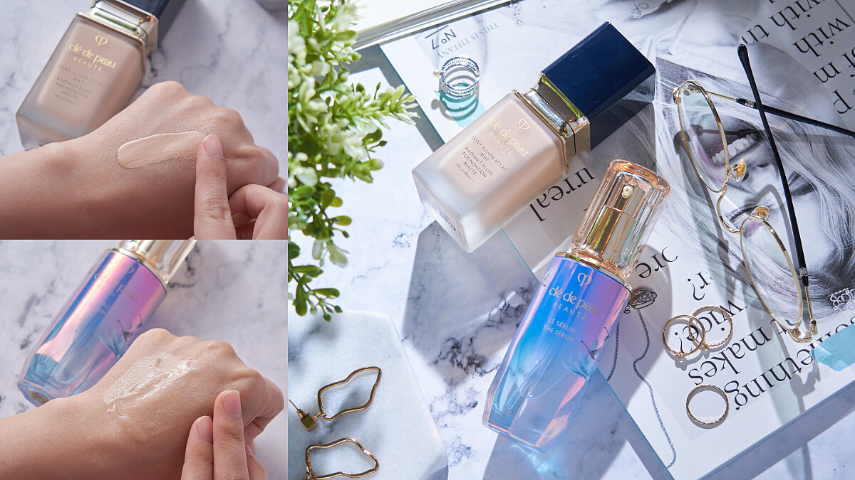 打造仙氣必收的造光神器！只有肌膚之鑰「激光瓶＋恆霧光潤粉凝露」的精緻高級鑽光美肌，能讓M編服氣、輕鬆美出仙氣光環！周年慶快搶一波！