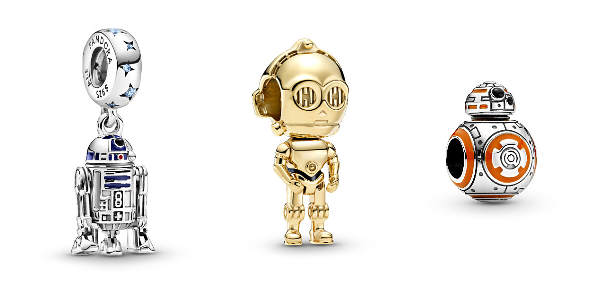 星際大戰「R2-D2&trade;」造型吊飾NT2,880、星際大戰「C-3PO&trade;」造型串飾NT3,280、星際大戰「BB-8&trade;」造型串飾NT2,880