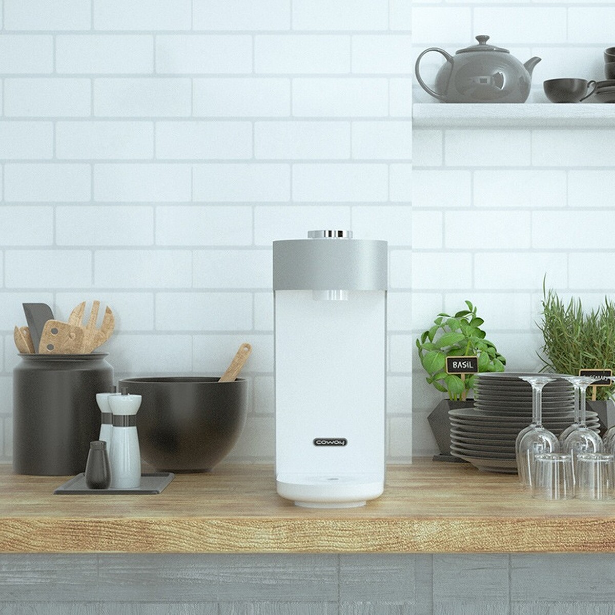 Coway奈米高效淨水器P-350N(居家小綠洲/霧銀色)