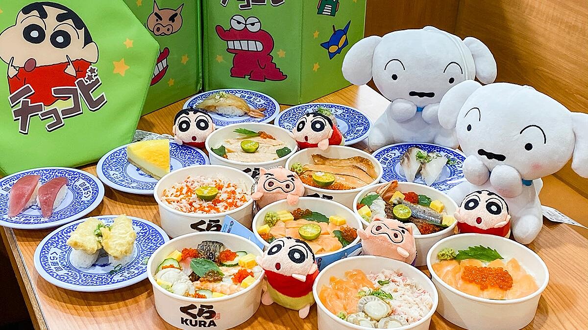 蠟筆小新來襲！藏壽司推4款小新、小白、肥嘟嘟左衛門地區限定滿額贈，必收鱷魚收納盒，還有台灣限定KURA弁登場