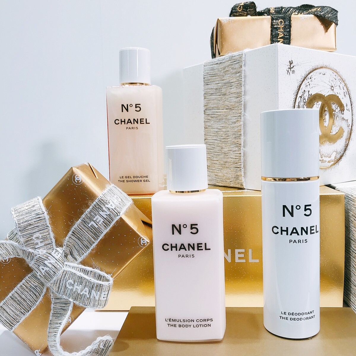 CHANEL香奈兒N&deg;5潤膚沐浴乳、N&deg;5柔膚身體乳液、N&deg;5體香噴霧