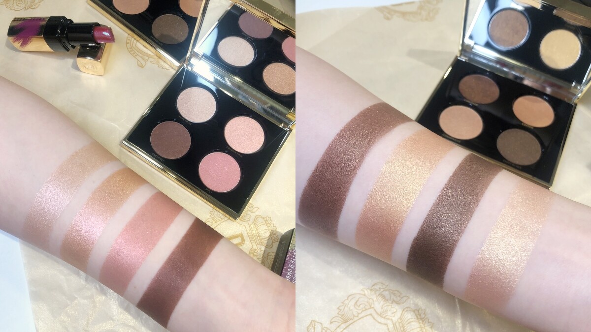 漫舞紐約4色眼彩盤，左：勃根地紅、右：薑餅可可