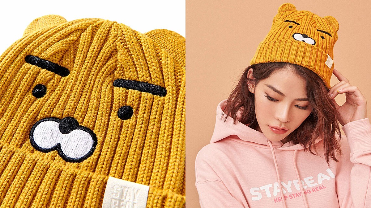 StayReal X Kakao Friends超萌聯名系列來襲，推出秋冬必備萊恩毛帽、連帽衫、桃子零錢包