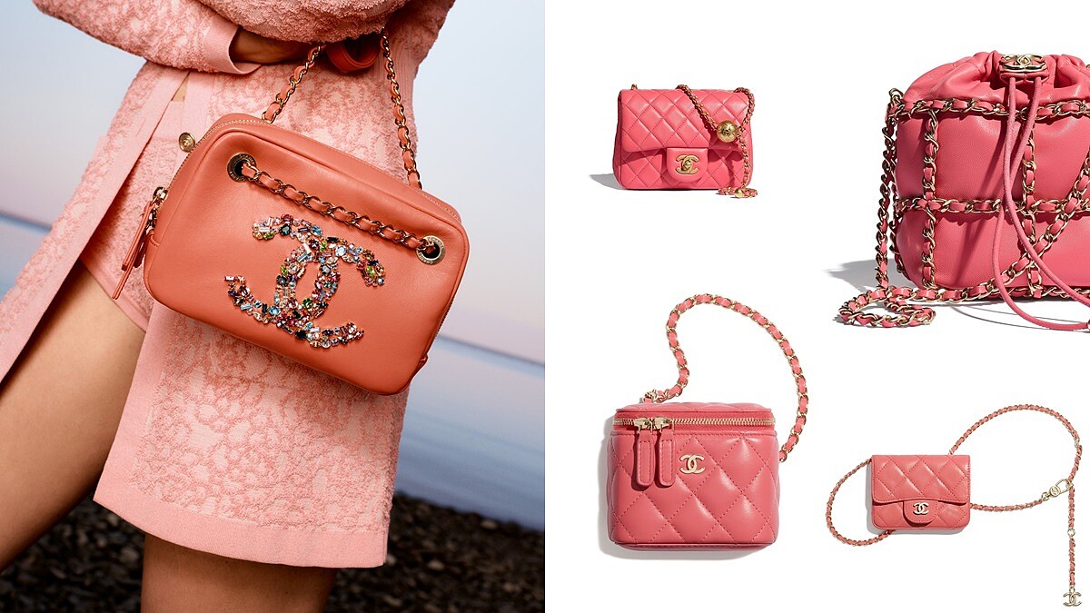 香奈兒即將上架一系列珊瑚粉新包款！水桶包、相機包、鏈帶包應有盡有，售價一併附上