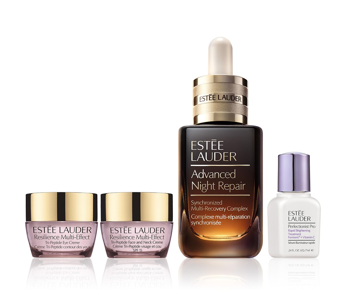 週年慶期間遠百嘉義獨家特惠，雅詩蘭黛NO.1修護精華全能組價值6,005元、推薦價3,950元。