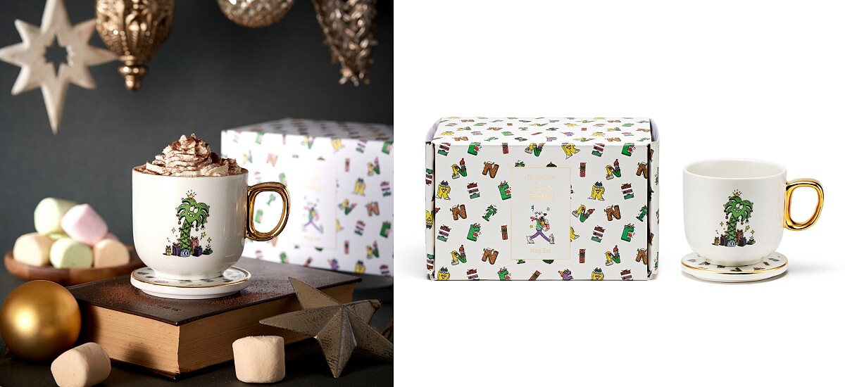 innisfree 2020綠色聖誕滿額贈瘋玩假期陶瓷杯組。