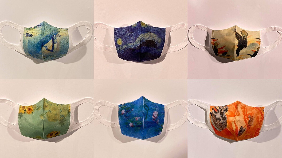 世界名畫醫療口罩太美了！集結梵谷《星夜》、孟克《吶喊》等28款精品級名畫口罩，每一款都捨不得戴呀