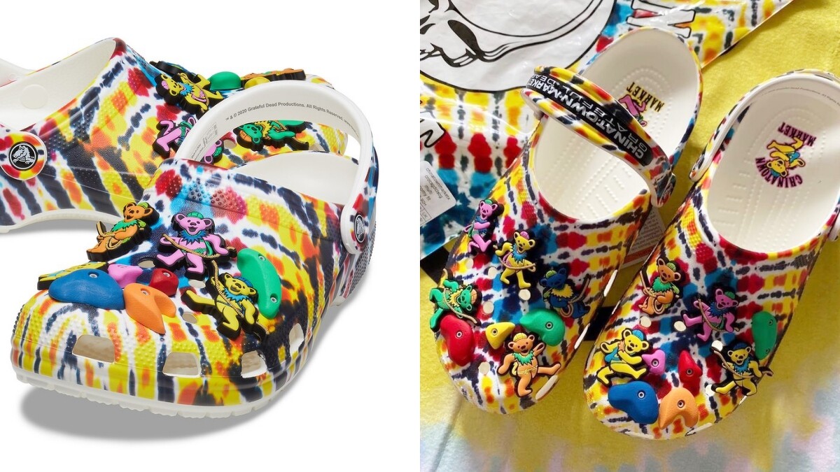 Grateful Dead x Chinatown Market x Crocs tie-dye clogs