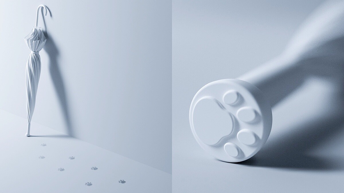 貓咪肉球變雨傘！「貓掌雨傘」下雨就會現身的隱形小肉墊，讓雨天再也不憂鬱