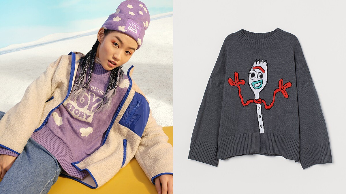 H&amp;amp;M聯手《玩具總動員4》胡迪、巴斯光年、三眼怪、叉奇！打造秋冬必備大學T、泰迪熊外套、針織衫…
