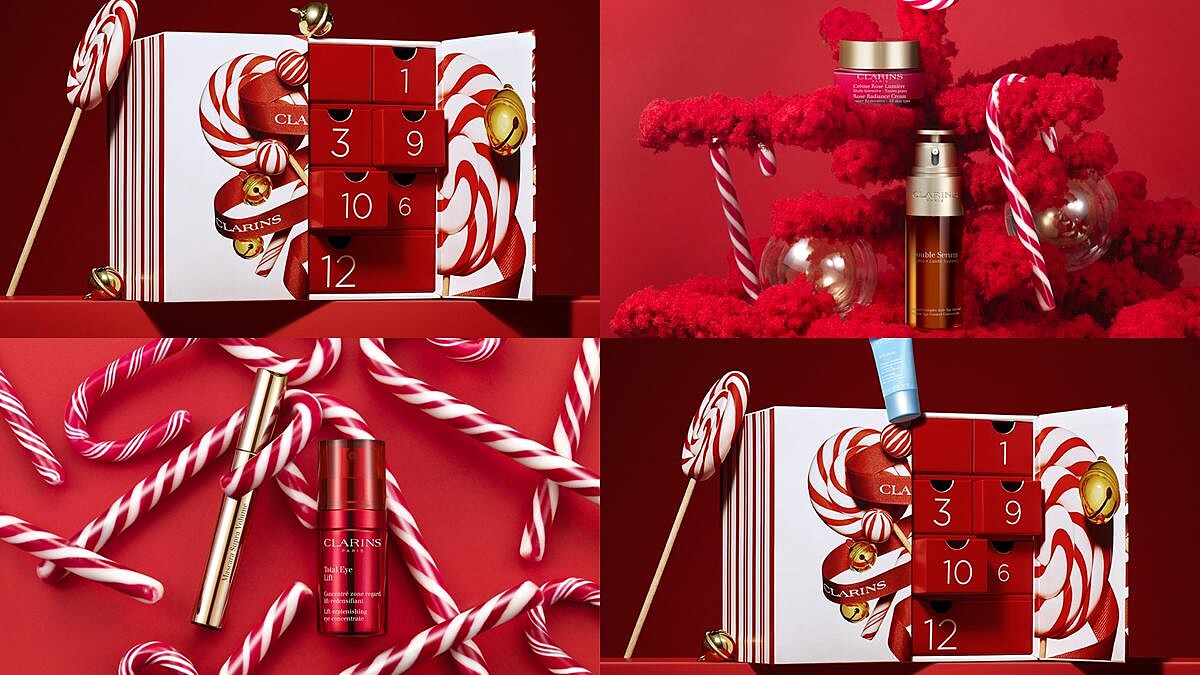 聖誕限定禮克蘭詩把美唇油也放進來了，還有12天變美月曆~不收不行！
