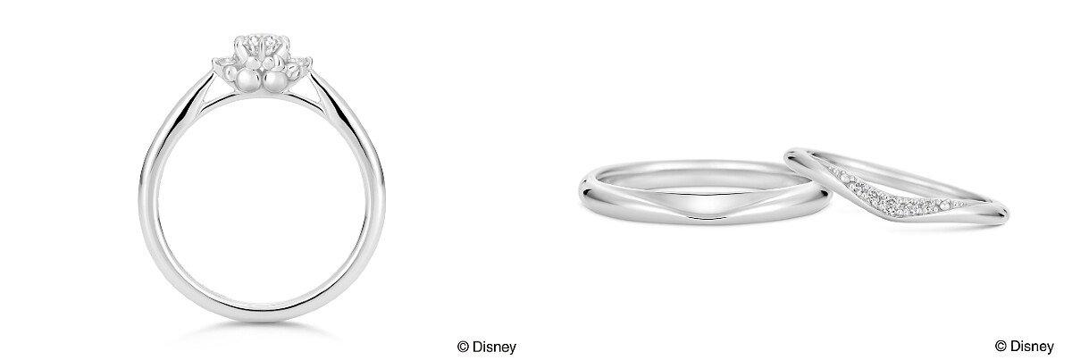 K.UNO「Be With Me」米奇米妮系列結婚套戒(含訂婚鑽戒、男女婚戒)