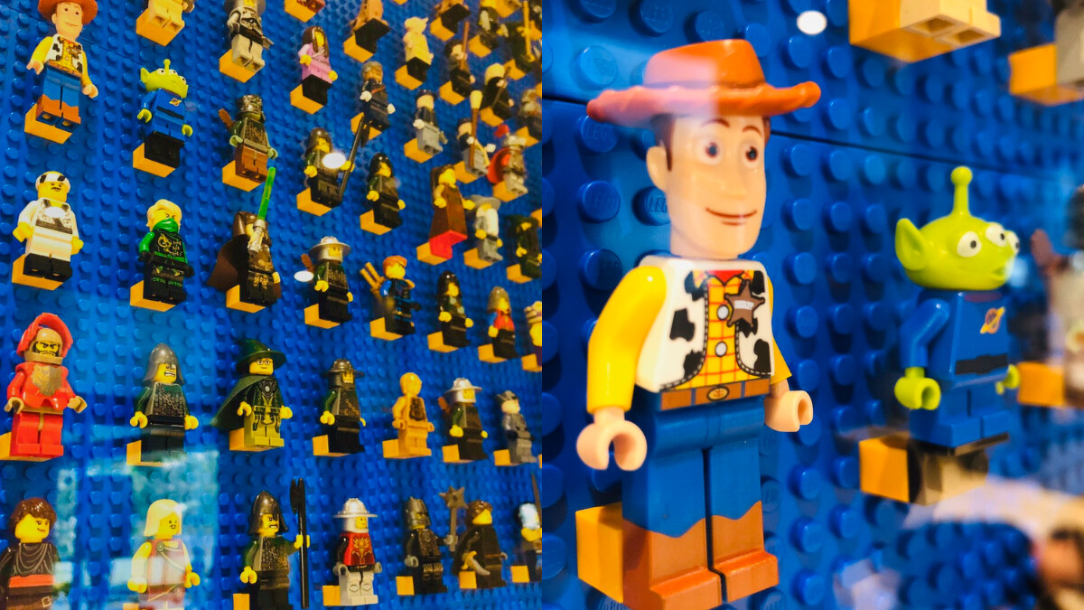 誠品生活松菸店推樂高牆,逾1,500隻人偶獨家限量樂高一次蒐羅。