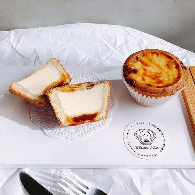 誠品生活耶誕市集|克莉斯塔|焦糖佐海鹽蛋塔|推薦價65元。