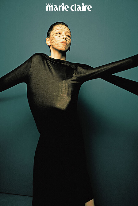 高領針織洋裝，Polo Ralph Lauren。