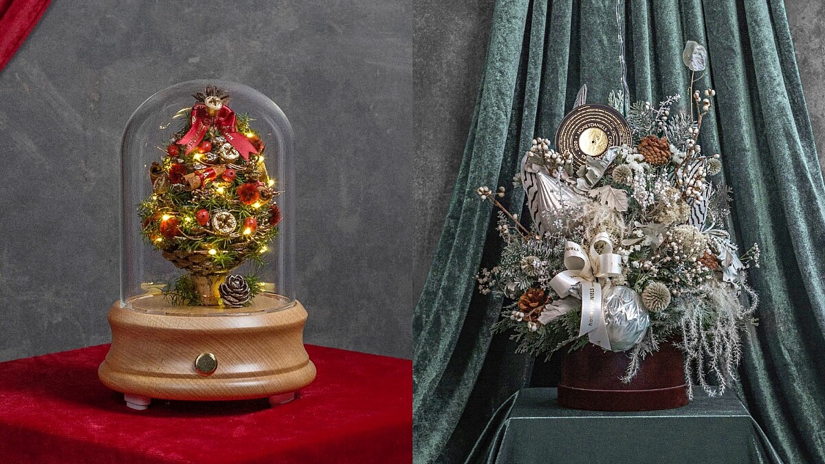 最有溫度的聖誕禮物 ！honeyDANIELS Florist手作3小時打造限量聖誕樹，加碼推出「會發光」恆星花聖誕樹