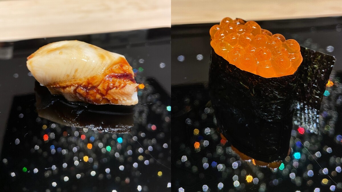 「鮨增田 台北」水晶吊燈倒影為壽司增色