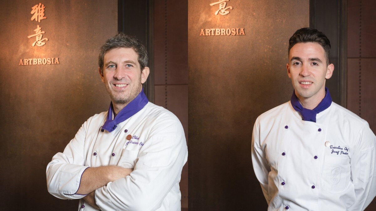 （左）Ca&rsquo;Vittoria行政主廚─馬西米利亞諾&bull;穆索Massimiliano Musso（右）捷克籍主廚瑟夫&middot;平杜爾Josef Pindur