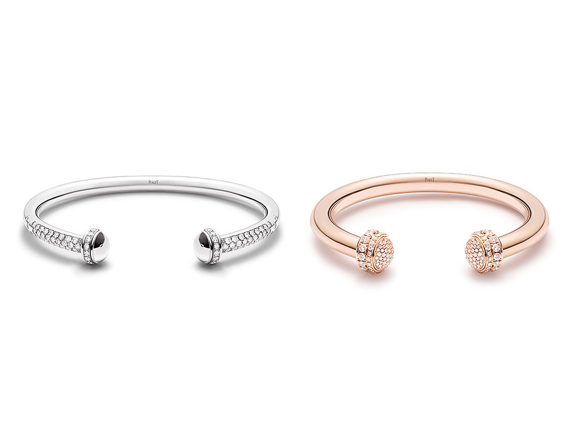 PIAGET Possession系列18K白金鑽石手鐲，PIAGET Possession系列18K玫瑰金鑽石手鐲