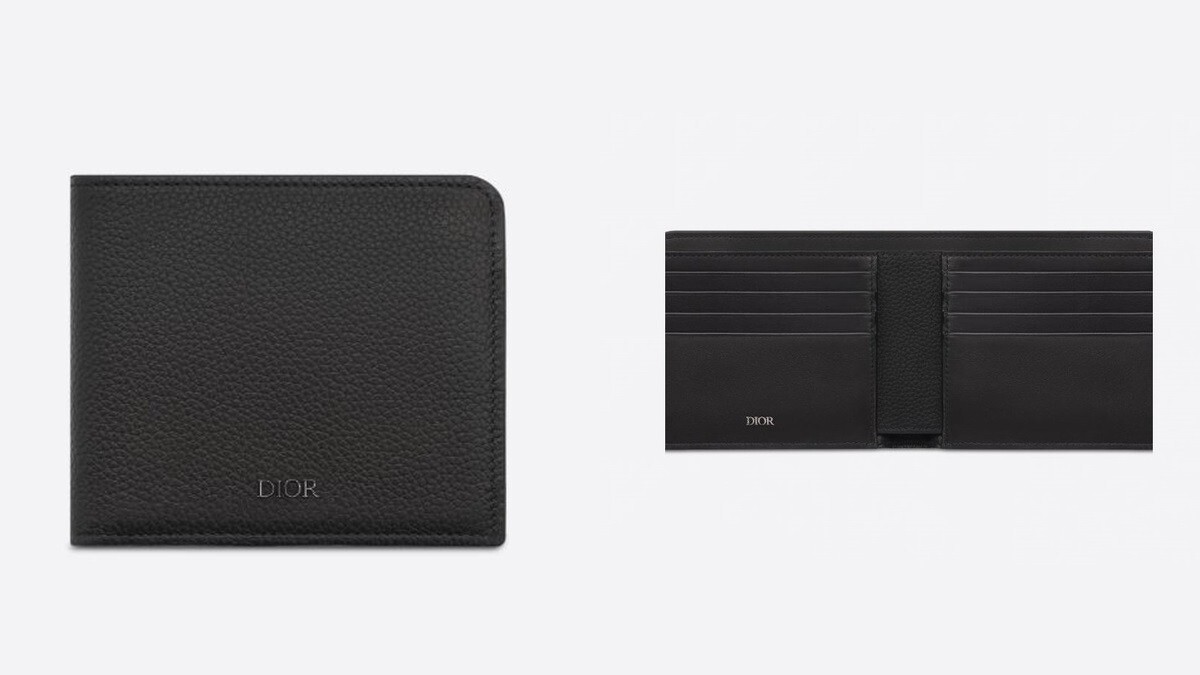 Dior粒面翻蓋皮夾