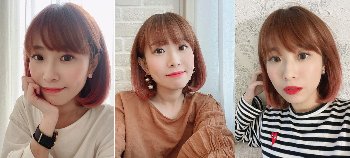 小編實戴。左起:BioVision暖沐褐、熠光棕、晶棕藍