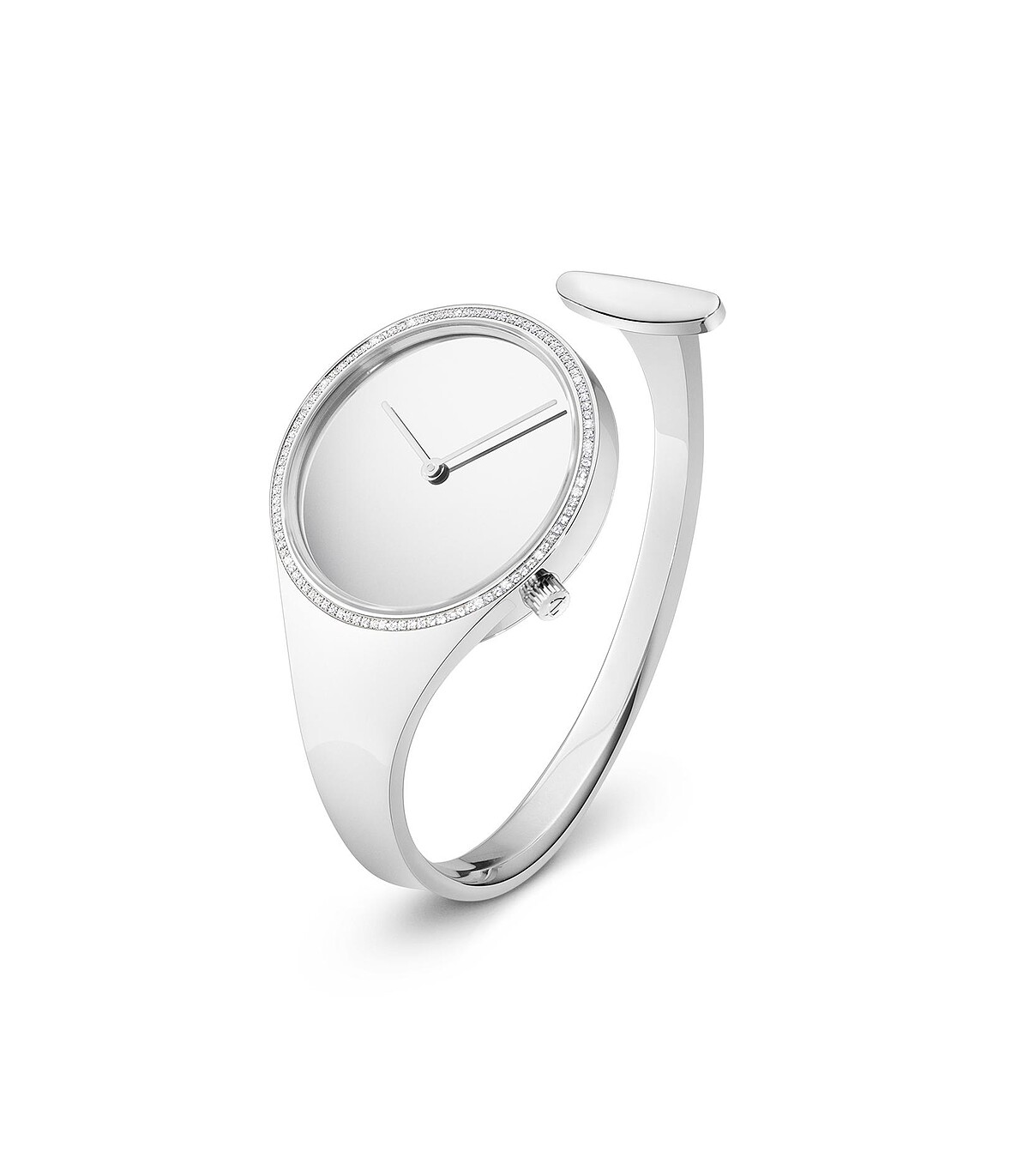 Georg Jensen 喬治傑生 Vivianna系列手鐲手錶，錶徑34 mm，精鋼鑲嵌鑽石，售價NT110,500