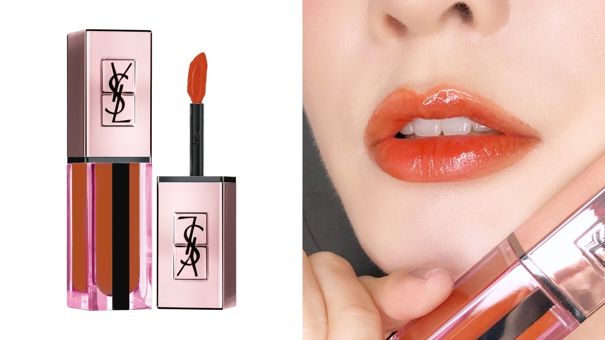 YSL奢華緞面高光唇釉#214冰晶琥珀