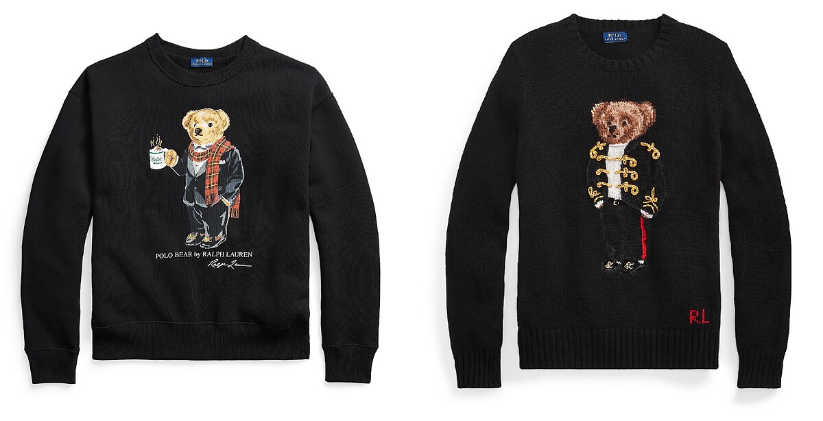 Polo Ralph Lauren Polo Bear大學Tee NT14,680、Polo Ralph Lauren Polo Bear 針織毛衣NT17,880