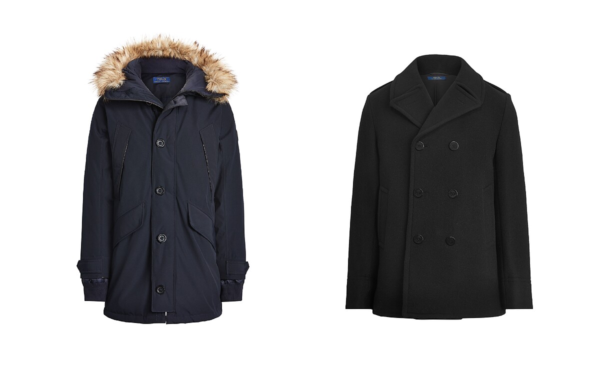 Polo Ralph Lauren Parka連帽外套NT24,480、Polo Ralph Lauren雙排釦外套NT24,680