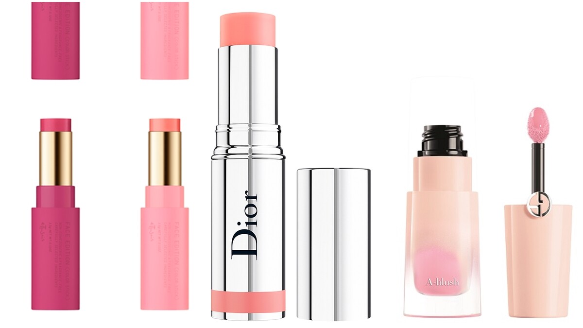 推薦產品: 艾杜紗ettusais巴黎女伶打亮棒/頰彩棒,NT620。迪奧亮妍潤色頰彩棒 NT1,550。Giorgio Armani 訂製漂染氣墊腮紅露NT1,250。