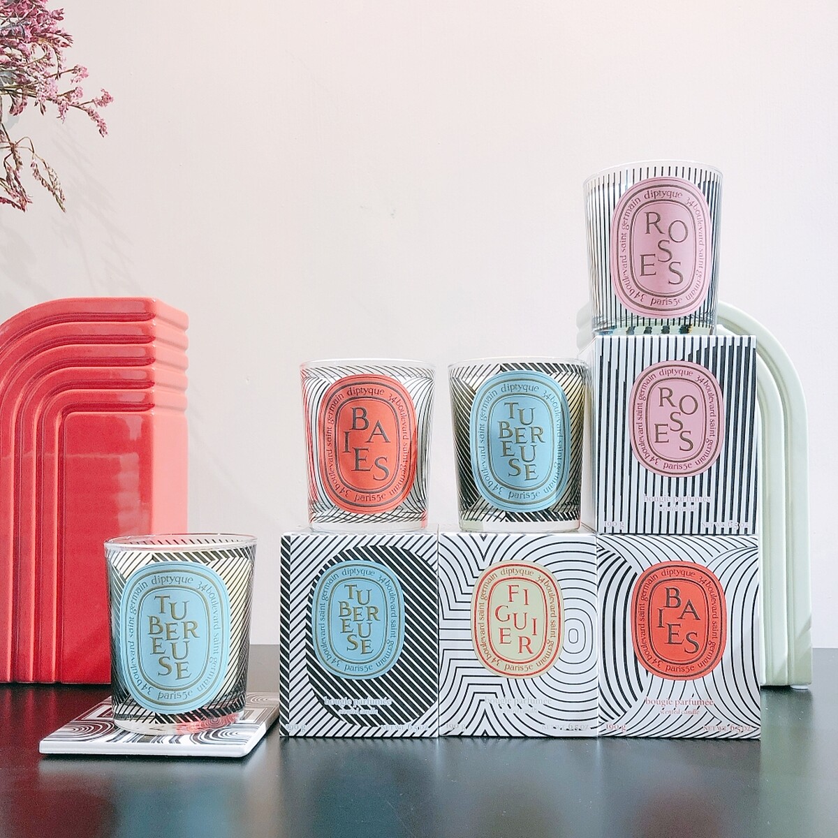 diptyque 2021限量香氛蠟燭-玫瑰、晚香玉、無花果、漿果香