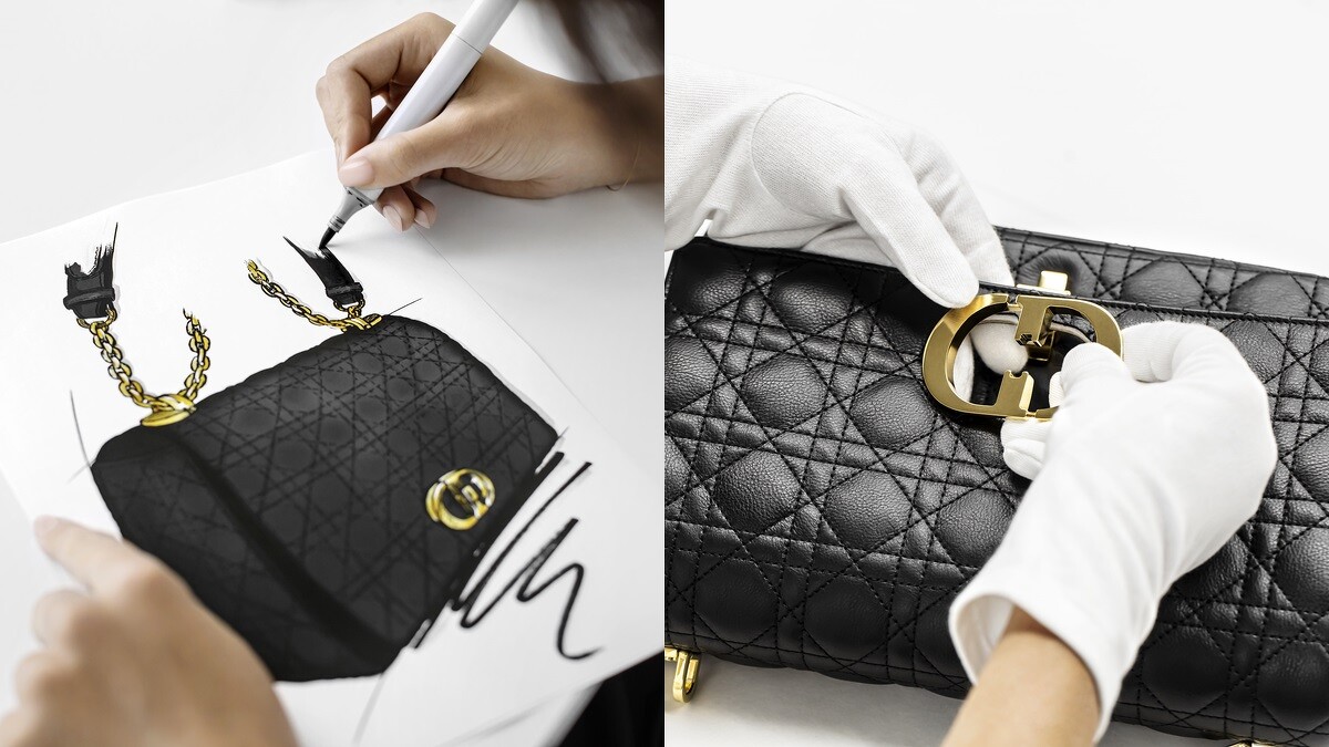 Dior Caro鏈帶翻蓋包細節