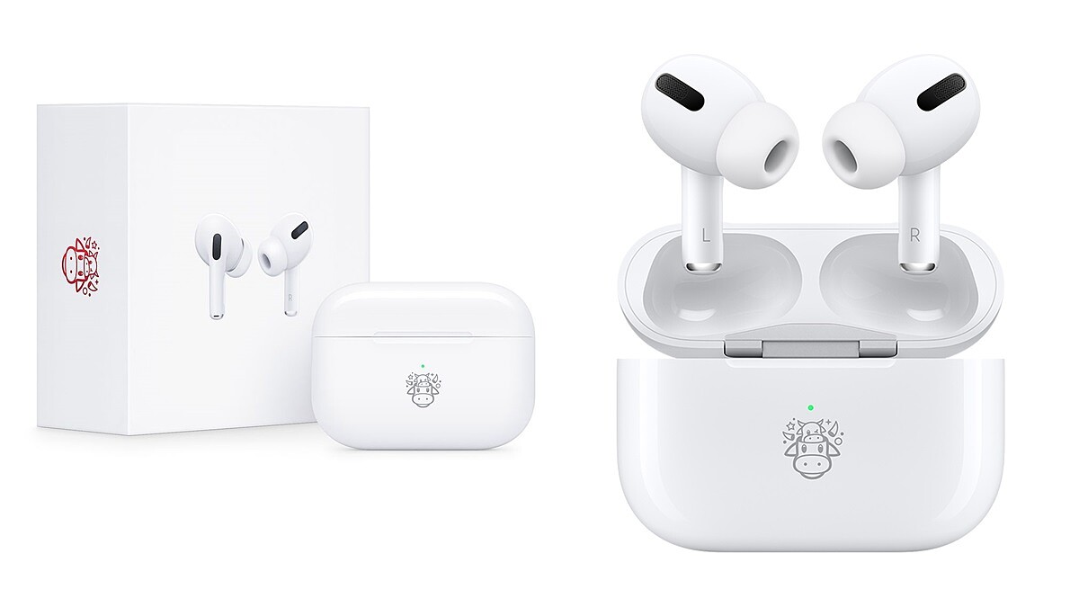 Apple全新推出AirPods Pro牛年限量款！超萌小牛圖案鐫刻，2021新年送禮新選